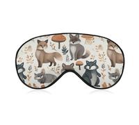 Raccoon Animals Sleep Mask Soft Comfortable Eye Mask with Adjustable Strap Eye Cover Eye Shade for Men Women Work Travel
