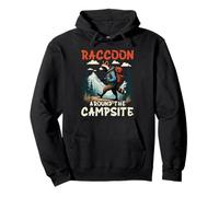 Raccoon Around The Campsite Funny Outdoor Hiker Pun Pullover Hoodie
