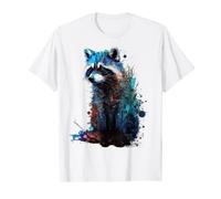 Raccoon Art Colourful Animal Lover Animal Rac T-Shirt