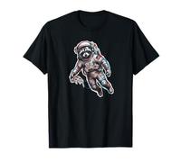 Raccoon Astronaut Floating in Space with Pizza Slice Graphic T-Shirt