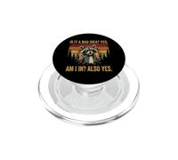raccoon bad idea humor animal lover sarcastic quote PopSockets PopGrip for MagSafe