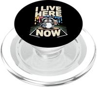 Raccoon Ballfield Ice Cream Baseball Field I Live Here Now PopSockets PopGrip for MagSafe