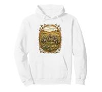 Raccoon Band Farm Musicians Bees & Chicks Vintage Art Pullover Hoodie