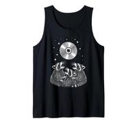 Raccoon Band Worship Retro Space Tank Top