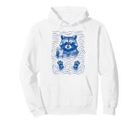 Raccoon Bath Water Swimming Ripples Cool Raccoon Face Pullover Hoodie
