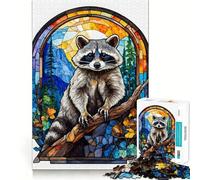 Raccoon Beatiful Scenic Hard Jigsaw Puzzle for Adults 1000 Pieces Improve Memory Relaxed Mind Sharp Edge Stylish Gift (38x52cm)