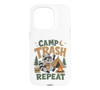 Raccoon Camp Trash Repeat Funny Camping Woodland Humor Case for iPhone 15 Pro
