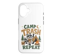 Raccoon Camp Trash Repeat Funny Camping Woodland Humor Case for iPhone 16