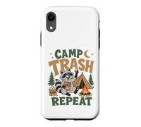 Raccoon Camp Trash Repeat Funny Camping Woodland Humor Case for iPhone XR
