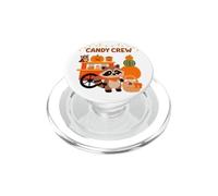 Raccoon Candy Cart Pumpkin Lantern October Mischief PopSockets PopGrip for MagSafe