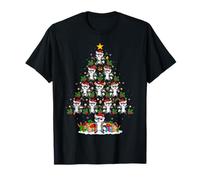 Raccoon Christmas Tree Lights Decor Funny Cute Animals Xmas T-Shirt