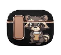 Raccoon Coffee Printed Case Compatible for Airpods Pro 2 Earbud Cases Earphone Protective Covers