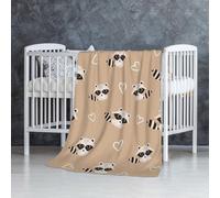 Raccoon Cute Animal Print,Soft Blanket Warm Anti-Pilling Flannel Plush Throw Blanket 76 X 127 cm