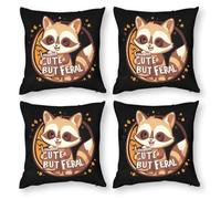 Raccoon Cute But Feral Cozy Polyester Pillowcase
