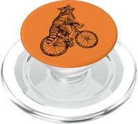 Raccoon Cycling Bicycle Funny Biker Cool Animal Riding Bike PopSockets PopGrip for MagSafe