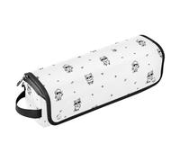 Raccoon Detective Black White Hot Hair Tools Travel Bag for Flat Irons, Straighteners, Curling Iron Hair Accessories Organizer Case Travel Essentials for Women Heat Resistant Mat Portable Essentials