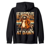 Raccoon Detective We Investigate At Dawn Zip Hoodie