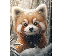 Raccoon Diamond Art, 5D Diamond Painting Animal, DIY Full Drill Gem Art Kits Adults Beginner Mosaic Making Kits, Cross Stitch Crystal Paintings Craft for Room Decor, Gifts for Women 100x135cm - 1F21Q