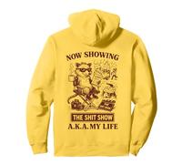 Raccoon Director Now Showing Life Chaos Funny Pullover Hoodie