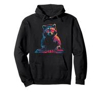 Raccoon DJ EDM Techno House Music Funny Animal Lover Pullover Hoodie