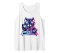 Raccoon DJ EDM Techno House Music Funny Animal Lover Tank Top