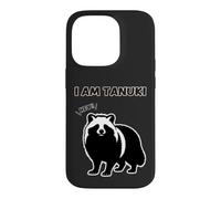 Raccoon dog silhouette I AM TANUKI white Funny Animal Case for iPhone 14 Pro