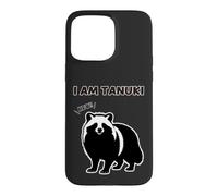 Raccoon dog silhouette I AM TANUKI white Funny Animal Case for iPhone 15 Pro Max