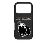 Raccoon dog silhouette I AM TANUKI white Funny Animal Case for iPhone 17 Pro