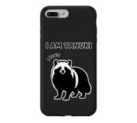 Raccoon dog silhouette I AM TANUKI white Funny Animal Case for iPhone 7 Plus/8 Plus