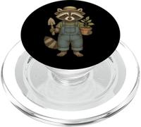 Raccoon Dressed As A Gardener Funny Raccoon Lover Gardening PopSockets PopGrip for MagSafe