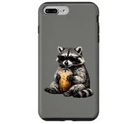 Raccoon Drinking Iced Coffee Retro Cool Animal Humor Funny Case for iPhone 7 Plus/8 Plus