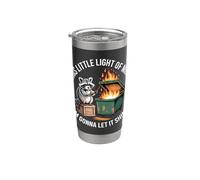Raccoon Dumpster Fire This Little Light of Mine Funny Meme Stainless Steel Insulated Tumbler