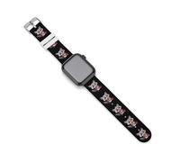 Raccoon Eating Instant Noodle Cup Watch Bands Silicone Sport Bands Replacement Strap Wristbands Compatible with Apple Watch 38mm/40mm