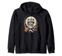 Raccoon Eating Ramen Noodles Funny Zip Hoodie
