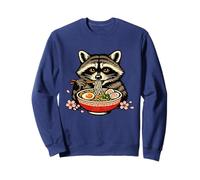 Raccoon Eating Ramen Noodles Japanese Cherry Blossom Sweatshirt