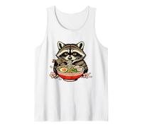 Raccoon Eating Ramen Noodles Japanese Cherry Blossom Tank Top
