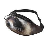 raccoon Fanny Pack for Men Women Fashion Running Waist Packs Waterproof Crossbody Bags Everywhere Belt Bag with Adjustable Strap Sports Hip Pack for Travel Wallet