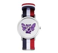 Raccoon Flying Casual Watch for Men Women Braided Strap Watches Non-Scale Three-Hand Wrist Gift