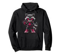 Raccoon Forest Kawaii Trash Panda Animal Lover Motif Pullover Hoodie