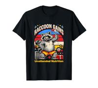 Raccoon Gains Unattended Nutrition Value Graphic T-Shirt