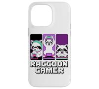 Raccoon Gamer Cute Retro Arcade Pixel Gaming Case for iPhone 14 Pro Max