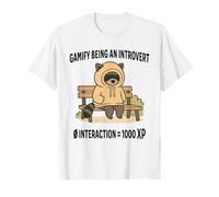 Raccoon Gamify being an Introvert, funny antisocial design T-Shirt