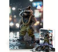 Raccoon Gangster Jigsaw Puzzles 1000 Piece for Teenagers Logic Ability Toy Relaxing Fun Accurate Cut Artistic Gift (38x26cm)