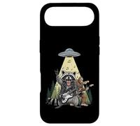 Raccoon Guitar and Bigfoot Under Alien UFO Beam Rock On Case for iPhone Air