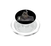 Raccoon Gutter Trash Panda Smoking Cigarette Drinking Beer PopSockets PopGrip for MagSafe
