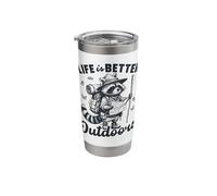Raccoon Hiker Adventure Wilderness Explorer Stainless Steel Insulated Tumbler