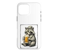 Raccoon Holding Beer Googly Eyes Case for iPhone 16 Pro Max