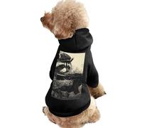 Raccoon Hunter Hunting Casual Pet Hoodie Clothes for Dog Cat Coat Outfit with Hat