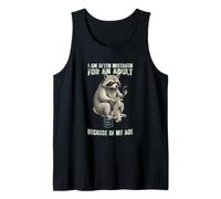 Raccoon I am Often Mistaken for an Adult Sarcastic Tank Top