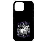 Raccoon I Must Rest My Rampage Is Over Funny Animal Humor Case for iPhone 16 Pro Max